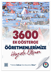 3600 Ek Gösterge Öğretmenlerimize Hayırlı Olsun