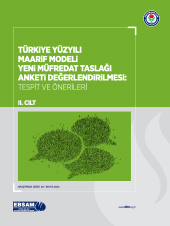Türkiye Yüzyılı Maarif Modeli Yeni Müfredat Taslağı Anketi Değerlendirilmesi