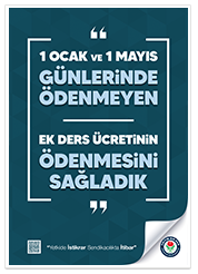 1 Ocak-Mayıs Ek Ders Ücreti
