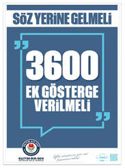 3600 Ek Gösterge Verilmeli